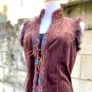Vintage Fur Trimmed Vest